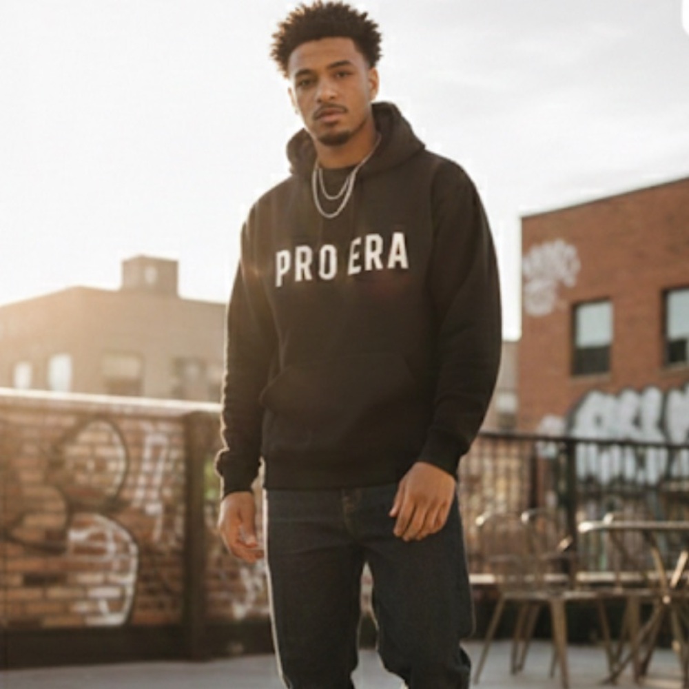 Pro Era Black Hoodie 100% cotton